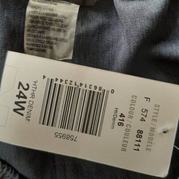 ALIA / by Nygard Classic Fit High Waist Pull-on Dress Pants Blue Sz 24 W - Picture 9 of 11